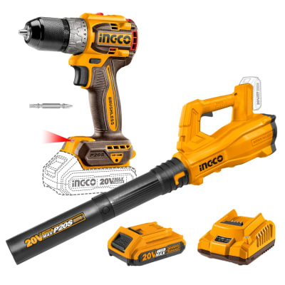 Taladro atornillador 60nm + Sopladora 20v Ingco1