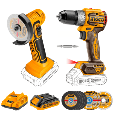 Combo taladro atornillador 60nm + amoladora 3