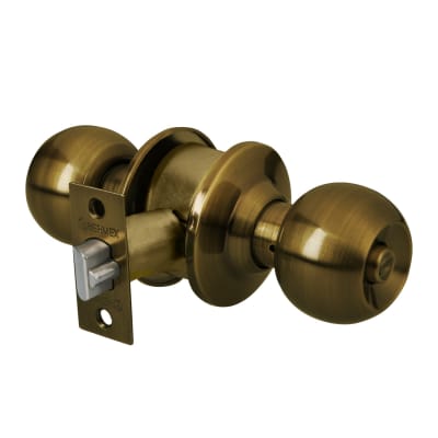 Cerradura tipo esfera para recámara, latón antiguo, Hermex1