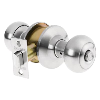 Cerradura tipo oval para baño, cromo mate, Hermex1