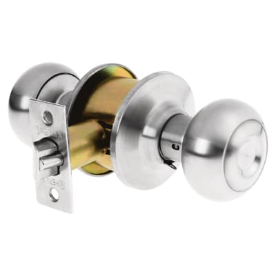 Cerradura tipo oval para entrada, cromo mate, hermex1