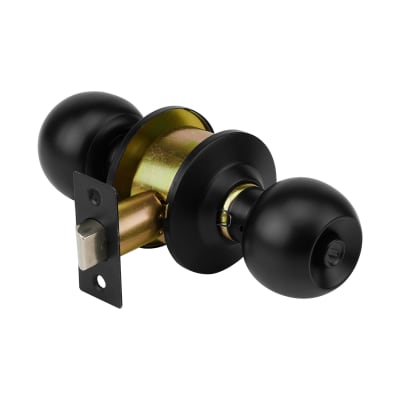 Cerradura pomo, negro, esfera, baño, Hermex1