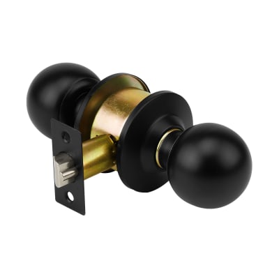 Cerradura pomo, negro, esfera, entrada, Hermex1