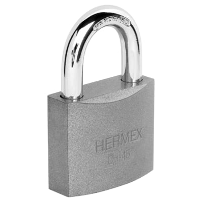 Candado de hierro 45 mm arco normal en caja, Hermex1