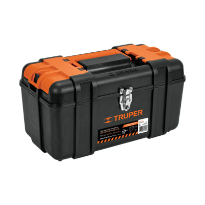 Caja para herramienta 17´´ con compartimentos broches metálicos Truper