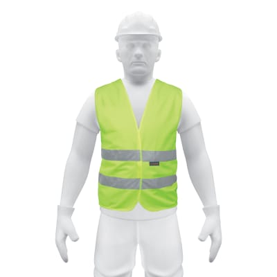 Chaleco de seguridad verde con cintas de alta visibilidad Truper1