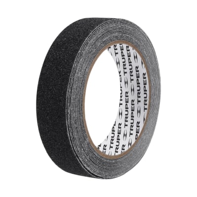 Rollo de 5 m de cinta antiderrapante negra 25 mm con abrasivo Truper