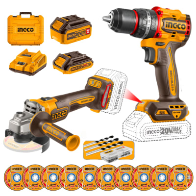 Combo industrial Taladro percutor + amoladora 4½