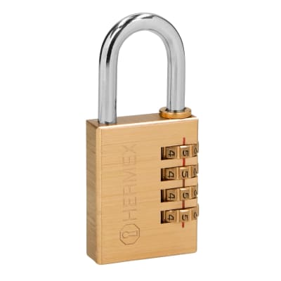 Candado de combinación 40 mm cuerpo de latón Hermex