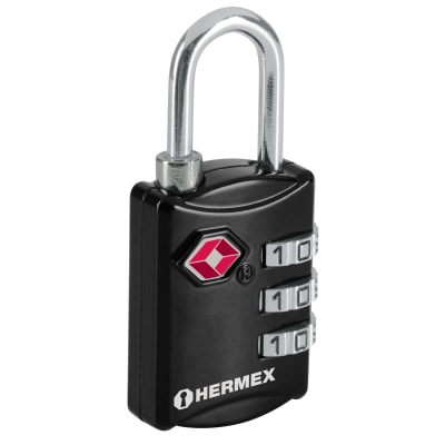 Candado maletero de combinación 27 mm seguridad TSA Hermex