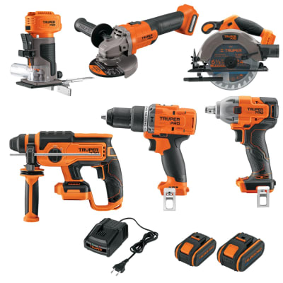 Combo Inalambrico 6 en 1 20V Bat 4Ah Truper Pro1