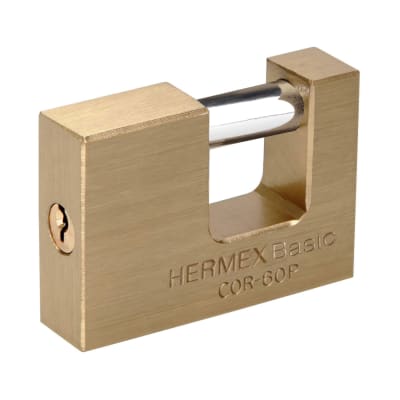 Candado antipalanca 60 mm cuerpo de latón, Hermex Basic1