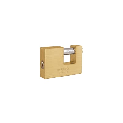 Candado antipalanca 75 mm cuerpo de latón llave tradicional Hermex1