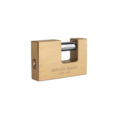 Candado antipalanca 75 mm cuerpo de latón, Hermex Basic1
