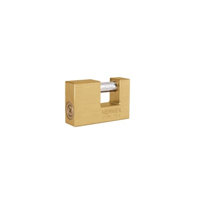 Candado antipalanca 75 mm cuerpo de latón, llave tetra Hermex