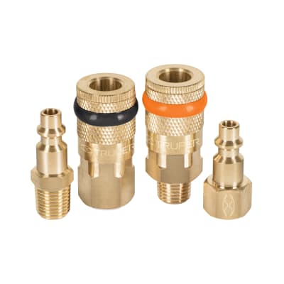 Juego de 2 conectores y 2 acoples para compresora Truper