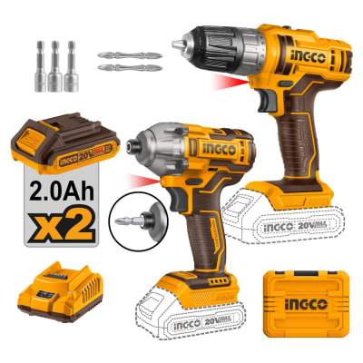 Taladro + atornillador de impacto 20v Ingco