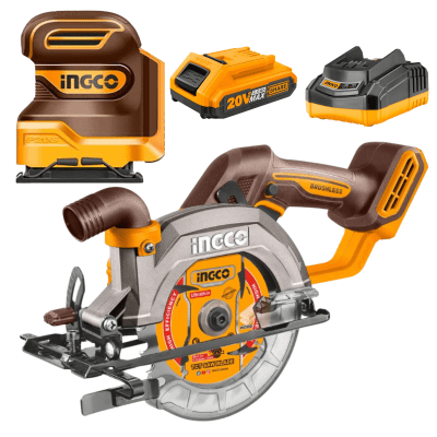 Combo lijadora orbital 20v + sierra circular 20v Ingco