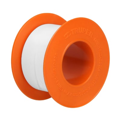 Cinta sella roscas 1´´ X 7 m de largo, uso general, Truper