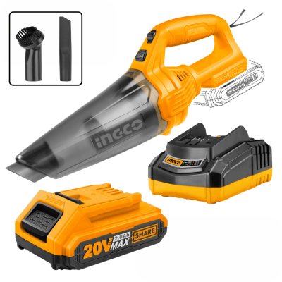 Aspiradora 20v 0.5 litros incluye batería y cargador Ingco1