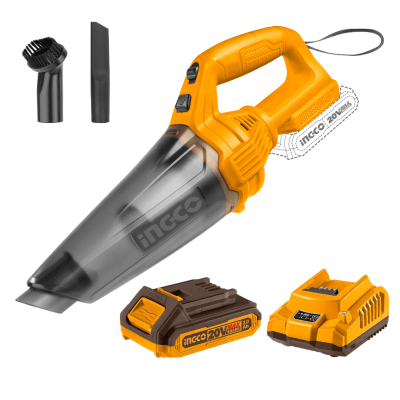 Aspiradora para auto 0.5 Litros + bateria 2ah y cargador Ingco