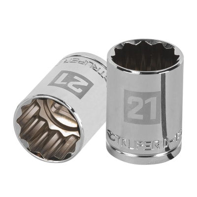 Dado poligonal encastre 1/2´´ de 21 mm, Truper1