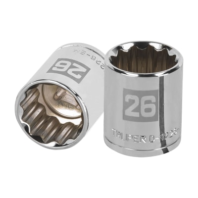 Dado poligonal encastre 1/2´´ de 26 mm, Truper