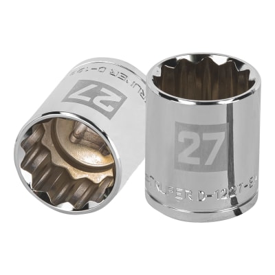 Dado poligonal encastre 1/2'' de 27 mm Truper1