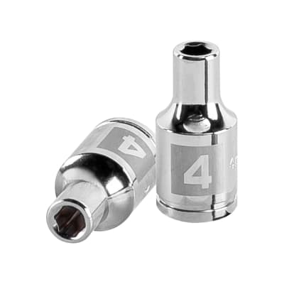 Dado hexagonal encastre 1/4'' de 4 mm. truper