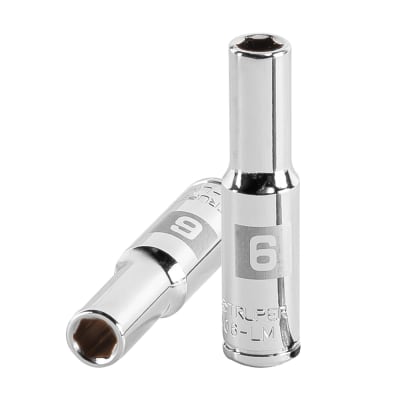 Dado tubular hexagonal encastre 1/4´´ de 6 mm, Truper
