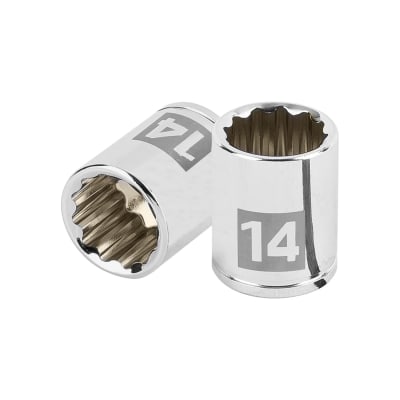 Dado poligonal encastre 1/4'' de 14 mm Truper1