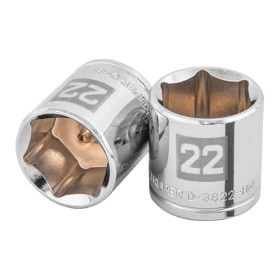 Dado hexagonal encastre 3/8'' de 22 mm. truper
