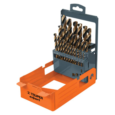 Juego de 29 brocas hss para metal en estuche expert Truper1