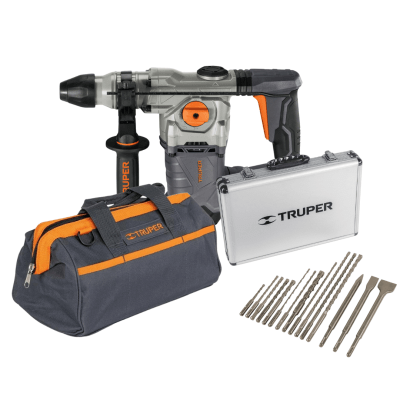 Rotomartillo SDS PLUS 6 Joules con juego de brocas y cinceles Truper