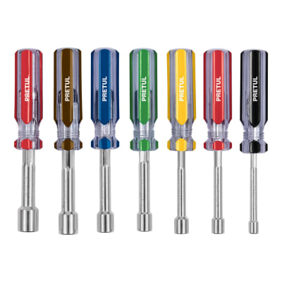 Juego de 7 desarmadores de caja mango de PVC Pretul