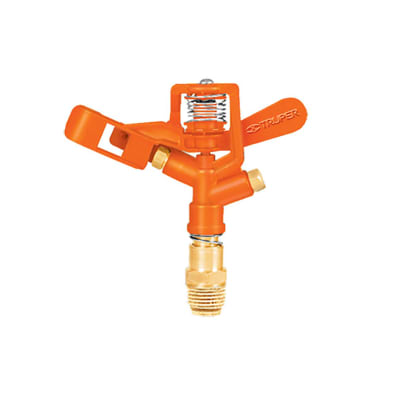 Aspersor metálico doble chorro, cabeza sola, Truper1