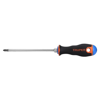 Desarmador de cruz 1/4'' x 6'' mango comfort grip Truper1