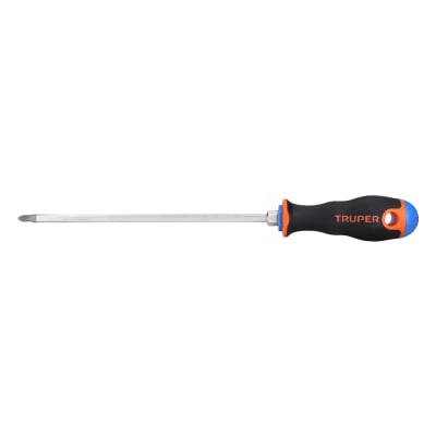 Desarmador de cruz 1/4'' x 8'' mango comfort grip. truper