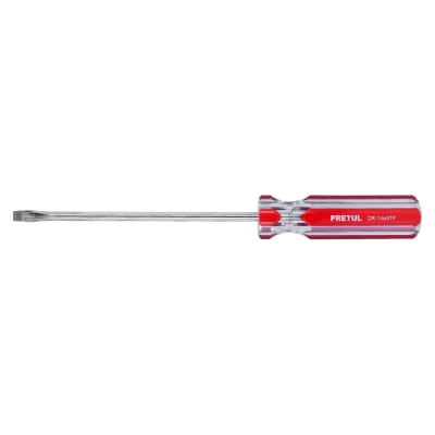 Desarmador plano 1/4 x 6'' mango de pvc. pretul1