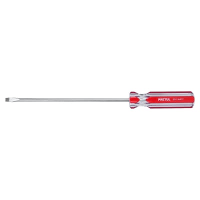 Desarmador plano 1/4 x 8'' mango de pvc. pretul