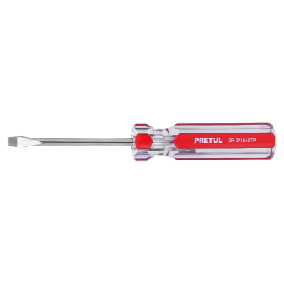 Desarmador plano 3/16 x 3´´ mango de PVC, Pretul