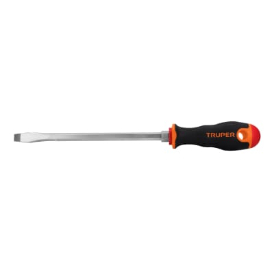Desarmador plano 3/8´´ x 8´´ mango Comfort Grip, Truper