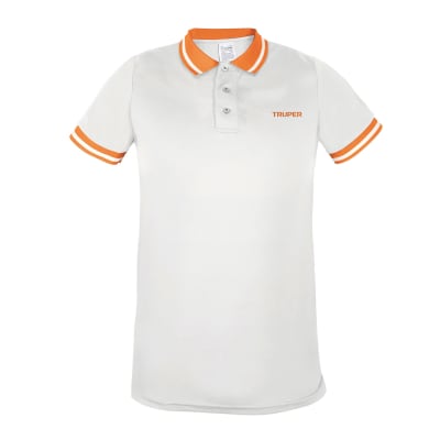 Polo camisero dry fit blanco, para caballero, Truper