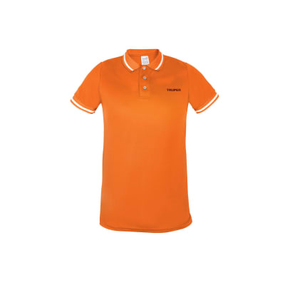 Polo camisero dry fit naranja, para caballero, Truper