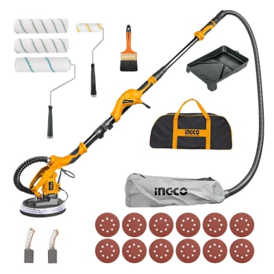 Combo lijadora de pared y techo Ingco + Kit de acabado fino Truper1