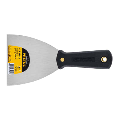 Espátula flexible 4'' con mango de plástico. pretul