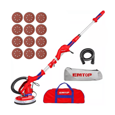 Lijadora de pared y techo drywall 1050w Emtop
