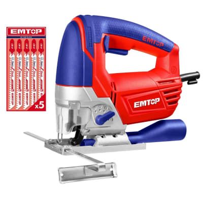 Sierra caladora 800w + cuchillas industrial Emtop1