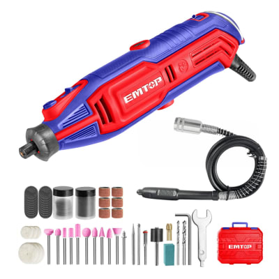 Mini Grinder rectificadora 130w con 129 accesorios Emtop