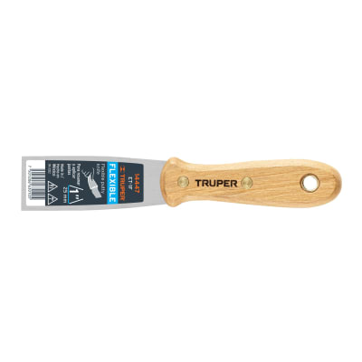 Espátula flexible 1´´ con mango de madera, Truper